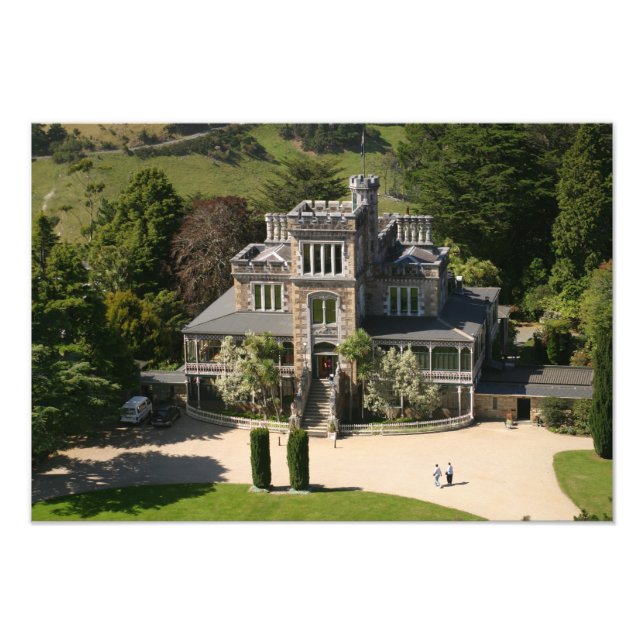 Foto Castelo Larnach, Dunedin, Nova Zelândia - aérea (Frente)