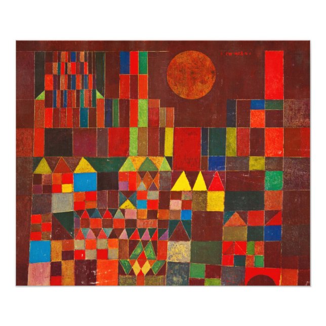 Foto Castle e Sun por Paul Klee (Frente)