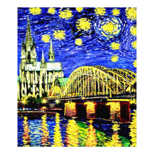 Foto Catedral de Starry Night Cologne Alemanha