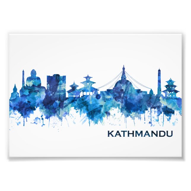 Foto Catmandu Nepal Skyline Blue (Frente)
