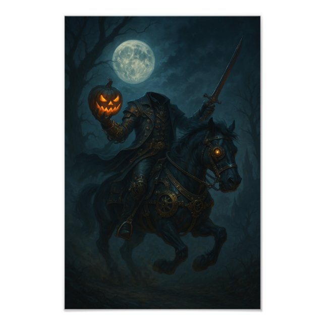 Foto Cavaleiro Sem Cabeça de Terror Gótico Steampunk (Frente)