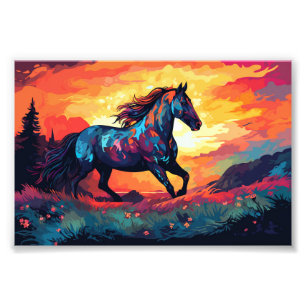 Foto Cavalo Correndo Em Amantes De Cavalo De Abstrato