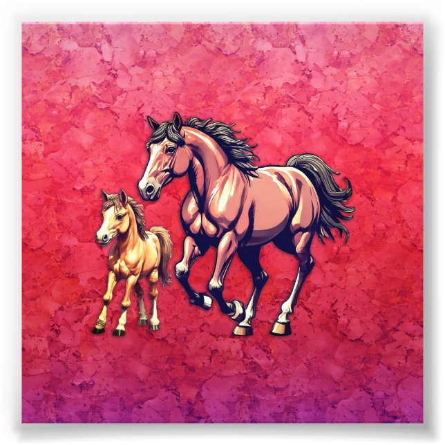 Foto Cavalo e Pé sobre fundo texturizado (Frente)