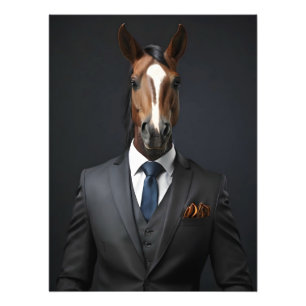 Foto Cavalo engraçado no terno
