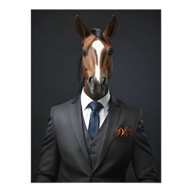 Foto Cavalo engraçado no terno (Frente)