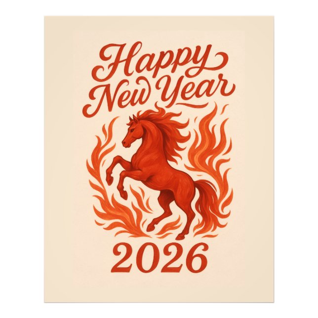 Foto Cavalo Fogo Chinês 2026 (Frente)