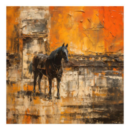 Foto Cavalo Majestoso em Abstrato Sunset