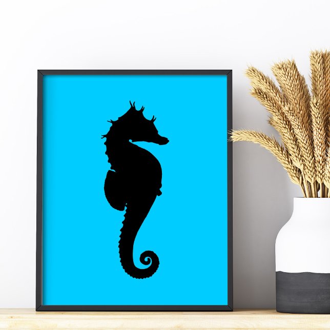 Foto Cavalo-Marinho Aquático (Aquatic Sea Horse Photo Print)