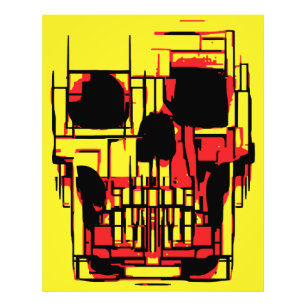 Foto Caveira abstrato em Cores Vibrantes