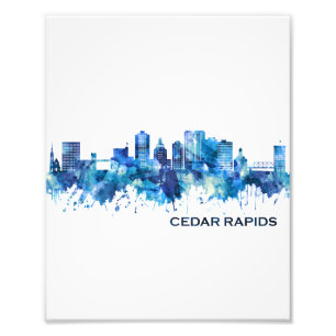 Foto Cedar Rapids Iowa Skyline Blue