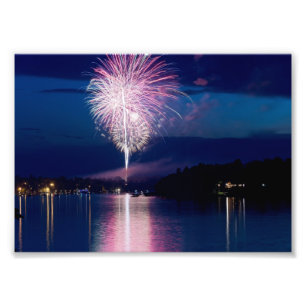 Foto Celebração de fogos de artifício no lago East Gull