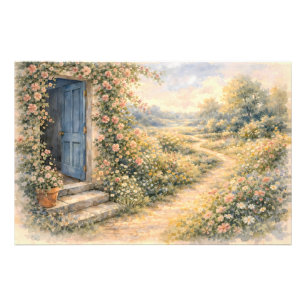 Foto Cena do Caminho Floral da Porta Azul do Jardim da 
