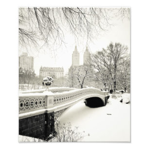 Foto Central Park Winter - Snow on Arco Bridge