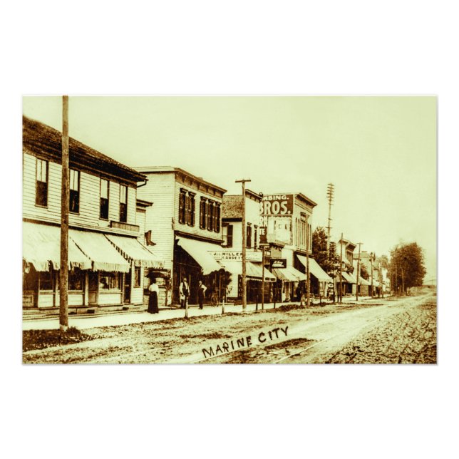 Foto Centro Marine City Michigan 1901 (Frente)