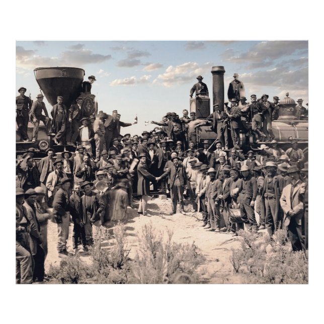 Foto Cerimônia de ouro Spike Railroad 1869 (Frente)