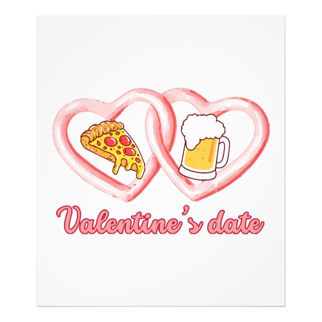 Foto Cerveja de pizza de data de dia de os namorados (Frente)