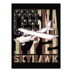 Foto Cessna 172 Skyhawk com bandeira Vintage dos Estado