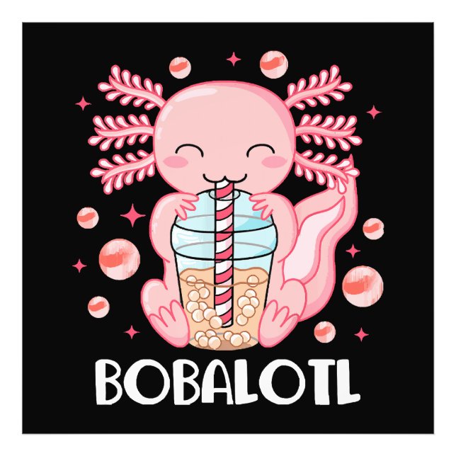 Foto Chá de Bolhas Axolote Engraçado (Frente)