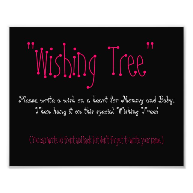 Foto Chá de fraldas Wishing Tree Photo (Frente)