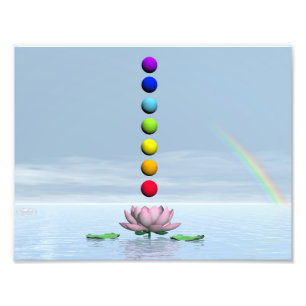 Foto Chakras e arco-íris - 3D rendem