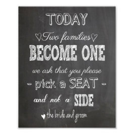 Foto Chalkboard Wedding assina duas famílias se tornam