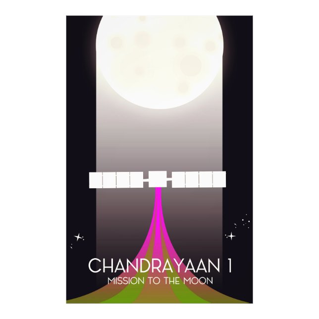Foto chandrayaan -1 Missão espacial à Lua (Frente)