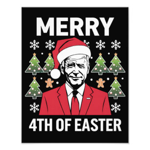Foto Chapéu de Natal de Joe Biden Merry 4 de Páscoa
