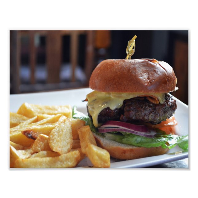 Foto Cheeseburger Meal In London Photo Impressão (Frente)