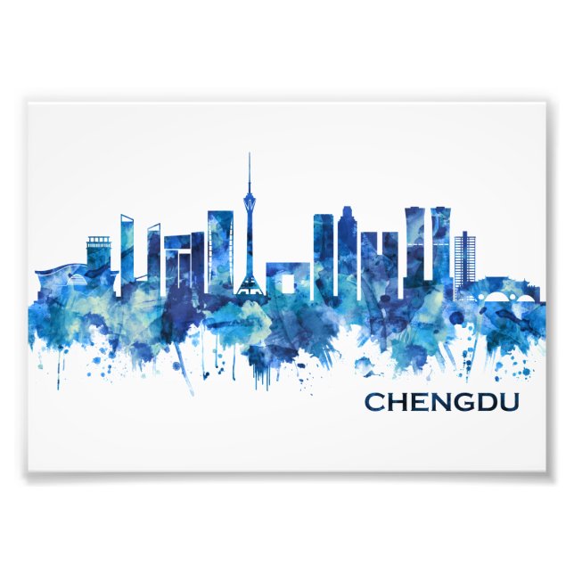 Foto Chengdu China Skyline Blue (Frente)