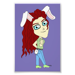 Foto Chibi Bunnygirl dando um polegar para cima