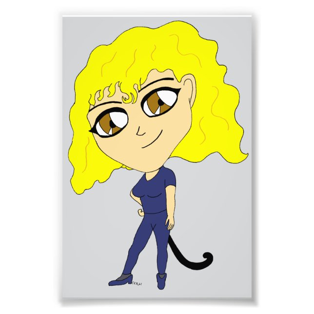 Foto Chibi com uma cauda de gato (Frente)