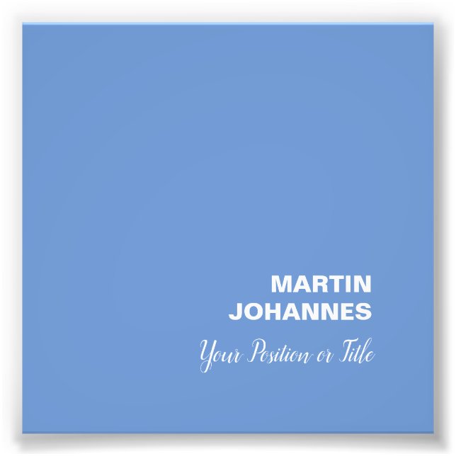 Foto Chic Elegante Mínimo Azul-Na moda (Frente)