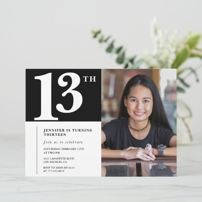 Foto Chic Girls de convite para 13 de aniversário  (Em pé/Frente)