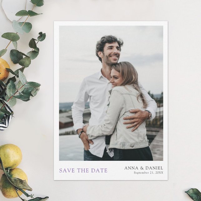 Foto Chic Simples Salvar o Convite de casamento de (Criador carregado)