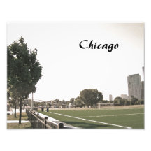 Chicago Park Em Pedras Sepia