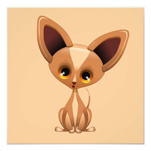 Foto Chihuahua Puppy Dog Cartoon Poster (Frente)
