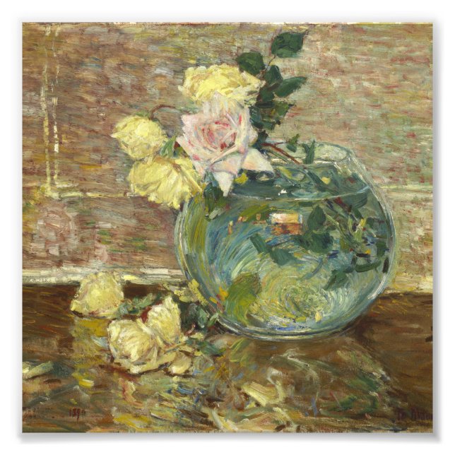 Foto Childe Hassam - Rosas Em Um Vaso (Frente)