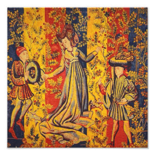 Foto Chinoiserie Vermelho Azul Amarelo Italiano Medieva