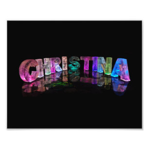 Foto Christina - nomes modernos nas luzes 3D