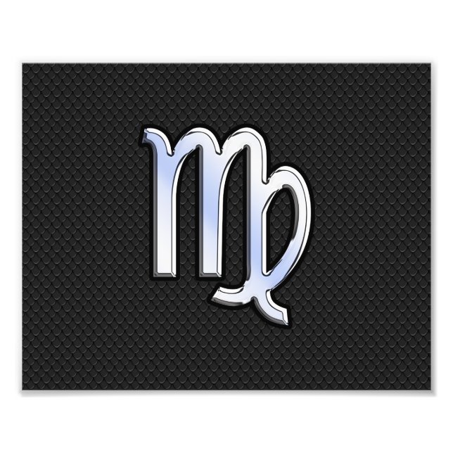 Foto Chrome Virgo Zodiac Sinal no estilo de pele cobra (Frente)