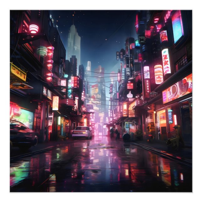 Foto Cidade Cyberpunk Asiática (Frente)