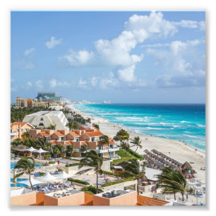 Foto cidade de Cancun à beira da praia