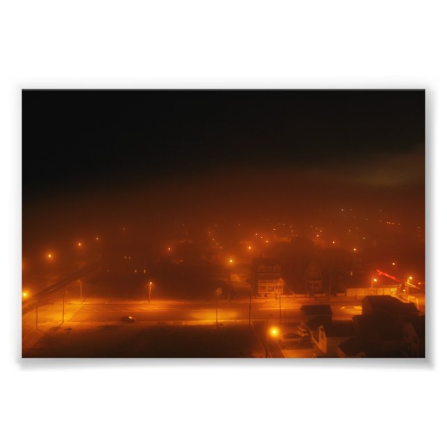Foto Cidade do Atlântico Sob Nevoeiro 4" x Impressão de (Frente)