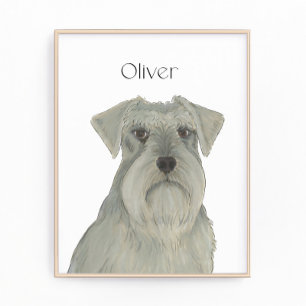 Foto Cinzas personalizadas Prata Schnauzer