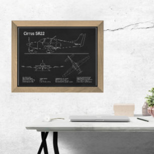 Foto Cirrus SR22 - Planos de desenho de projeto de aviã