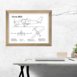 Foto Cirrus SR22 - Planos de desenho de projeto de aviã