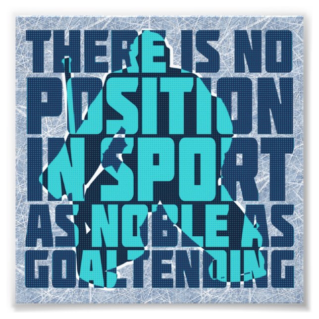 Foto Citação de Hockey Goalie Noble (Frente)