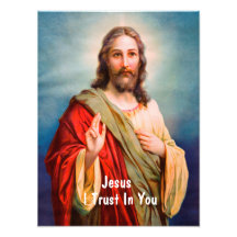 Citação de Jesus Cristo Abençoando Eu Confio em Vo