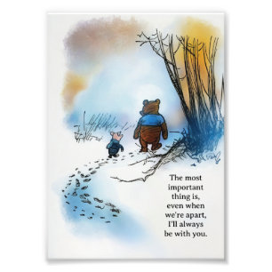 Foto Citação do Pooh "Mesmo quando estamos separados