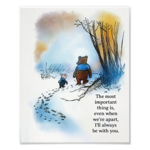 Foto Citação do Pooh "Mesmo quando estamos separados